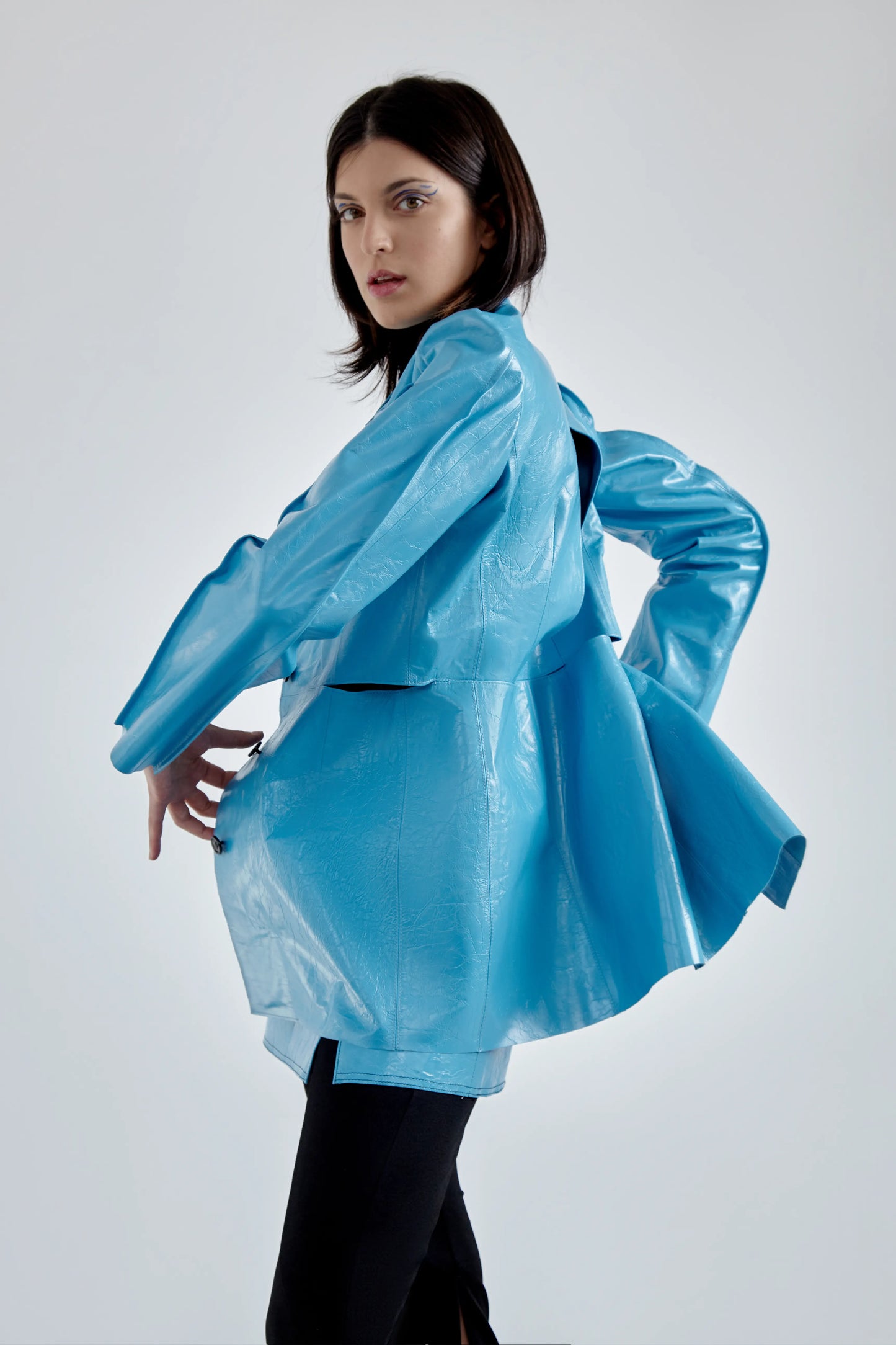 Ana Blue leather jacket