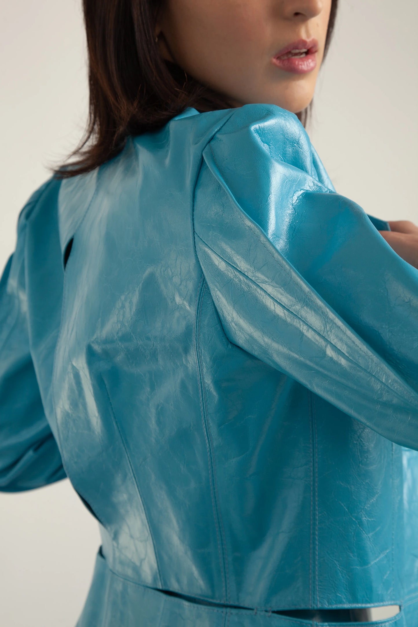 Ana Blue leather jacket