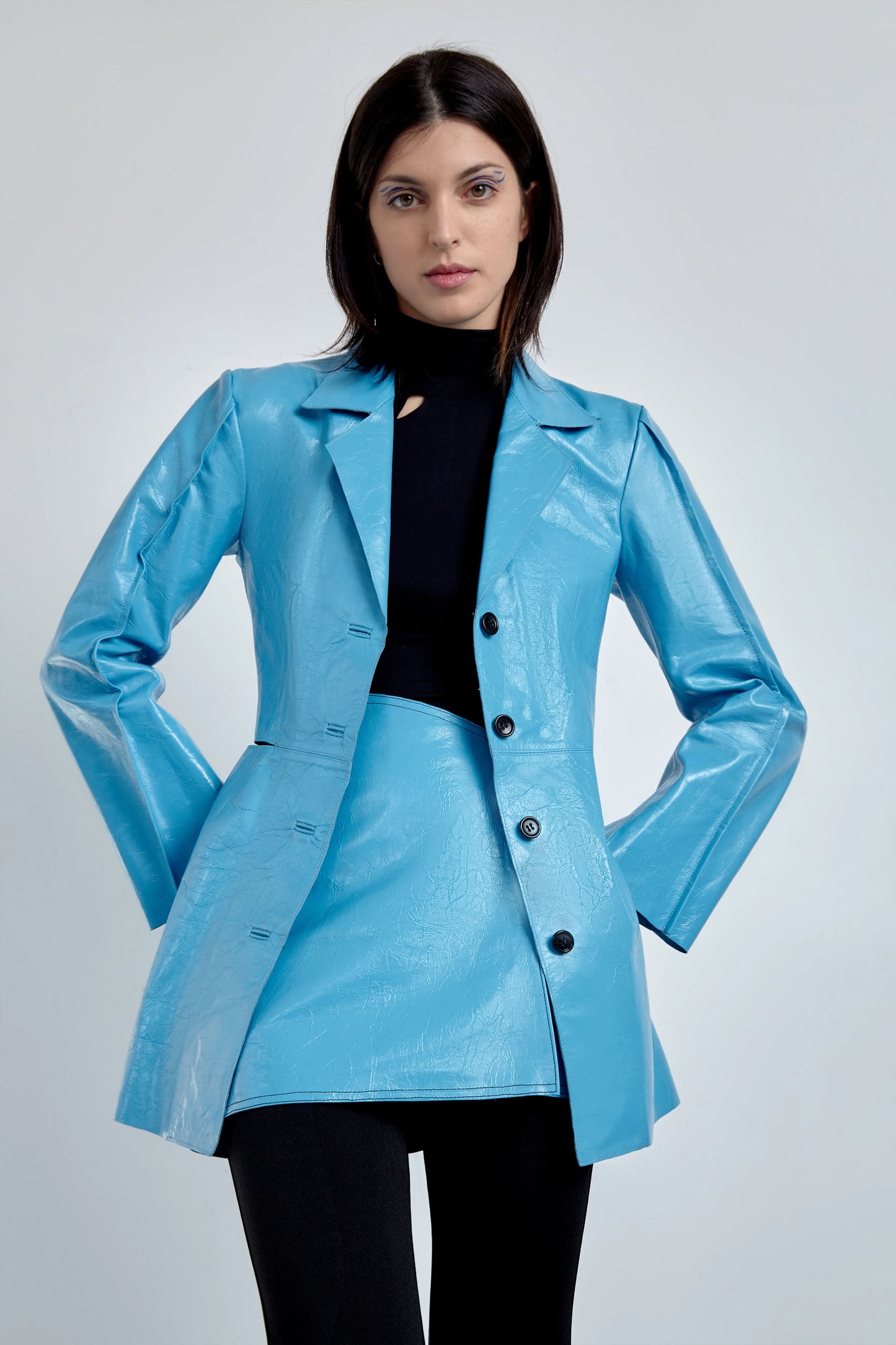 Ana Blue leather jacket