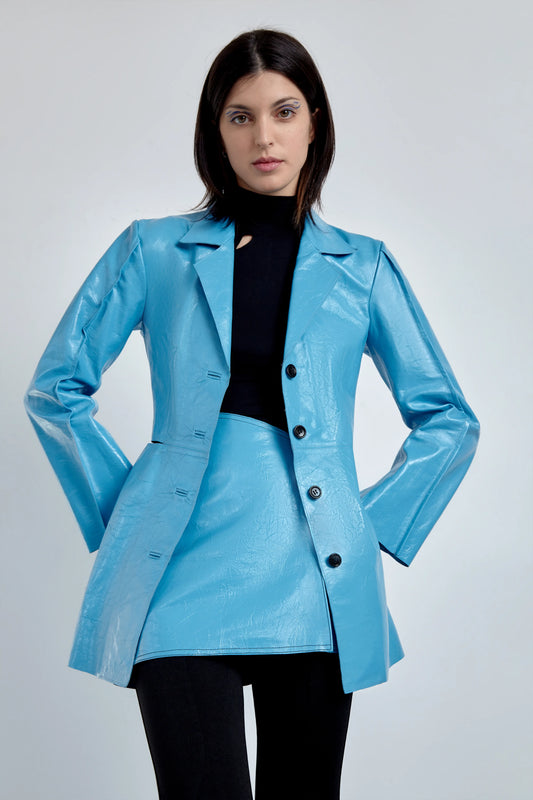 Ana Blue leather jacket