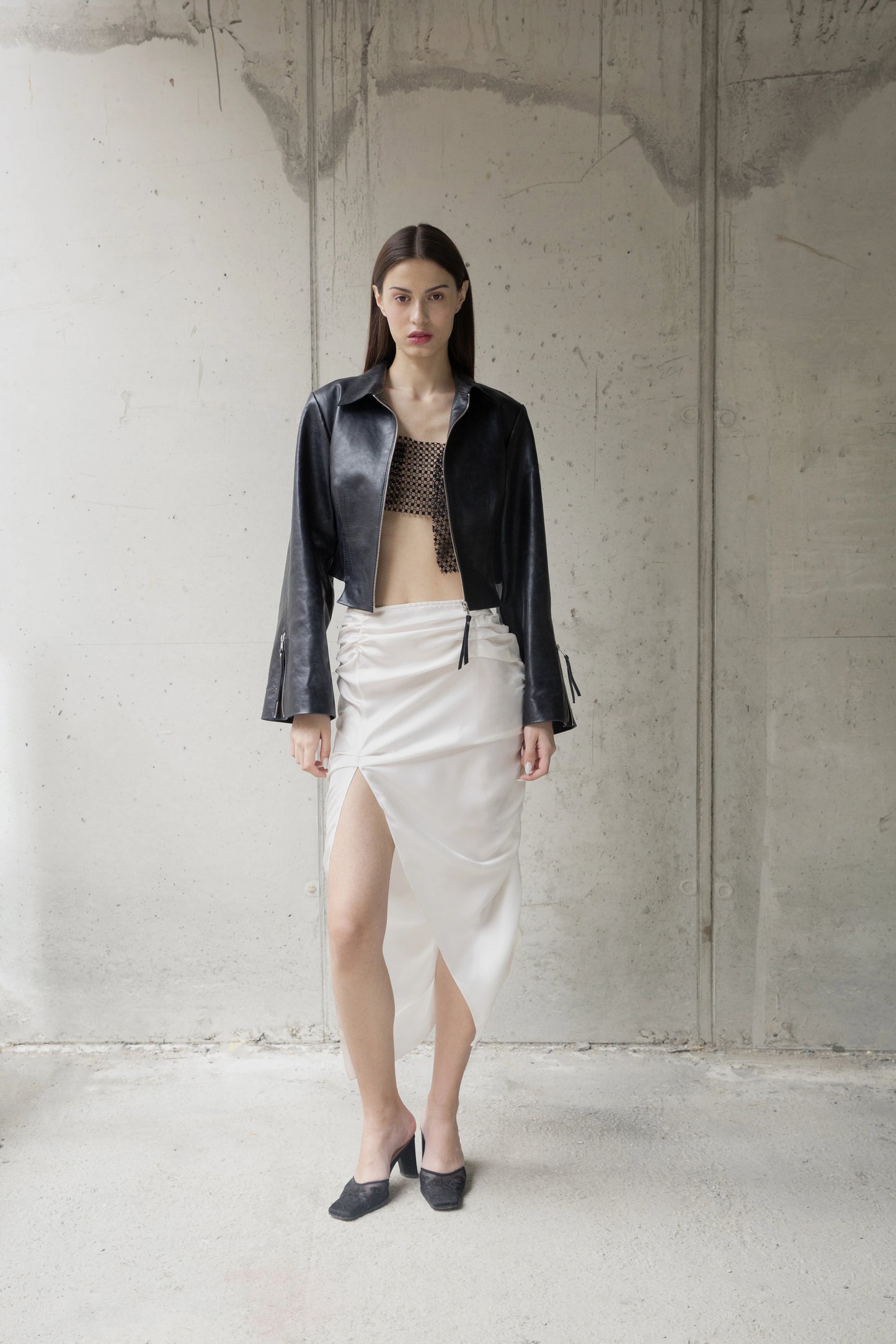 Wave Skirt White