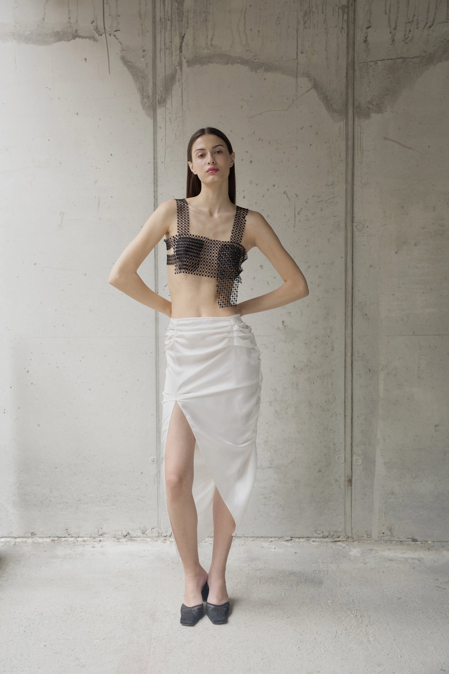 Wave Skirt White