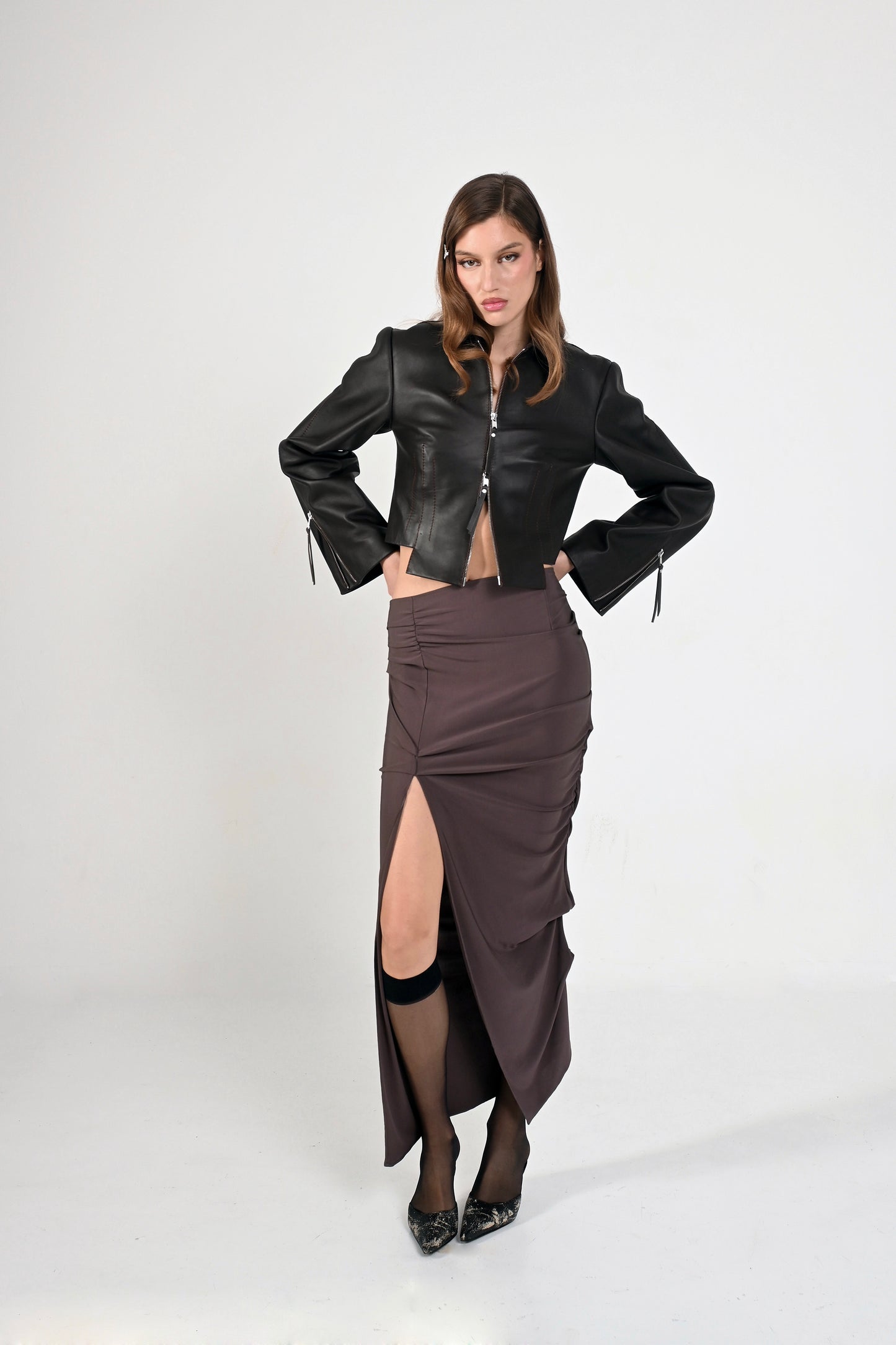 Brown Kamen Leather Jacket