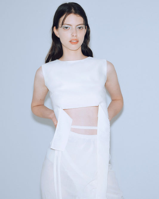White crop top